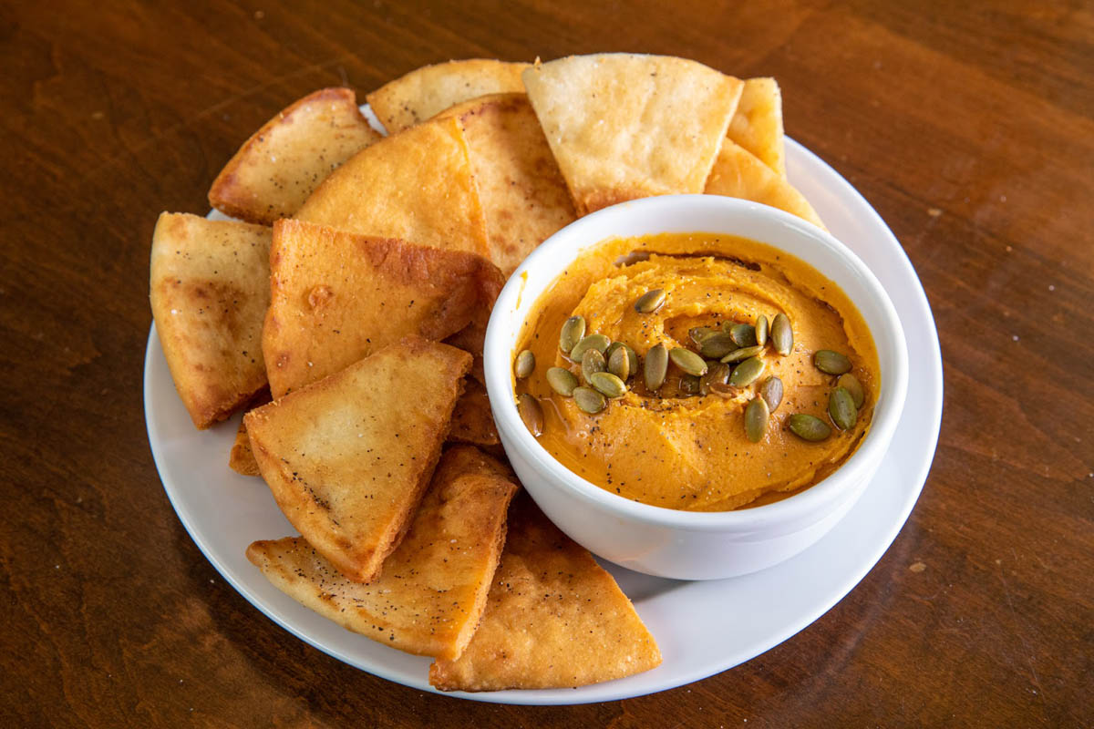 Hummus and pita bread